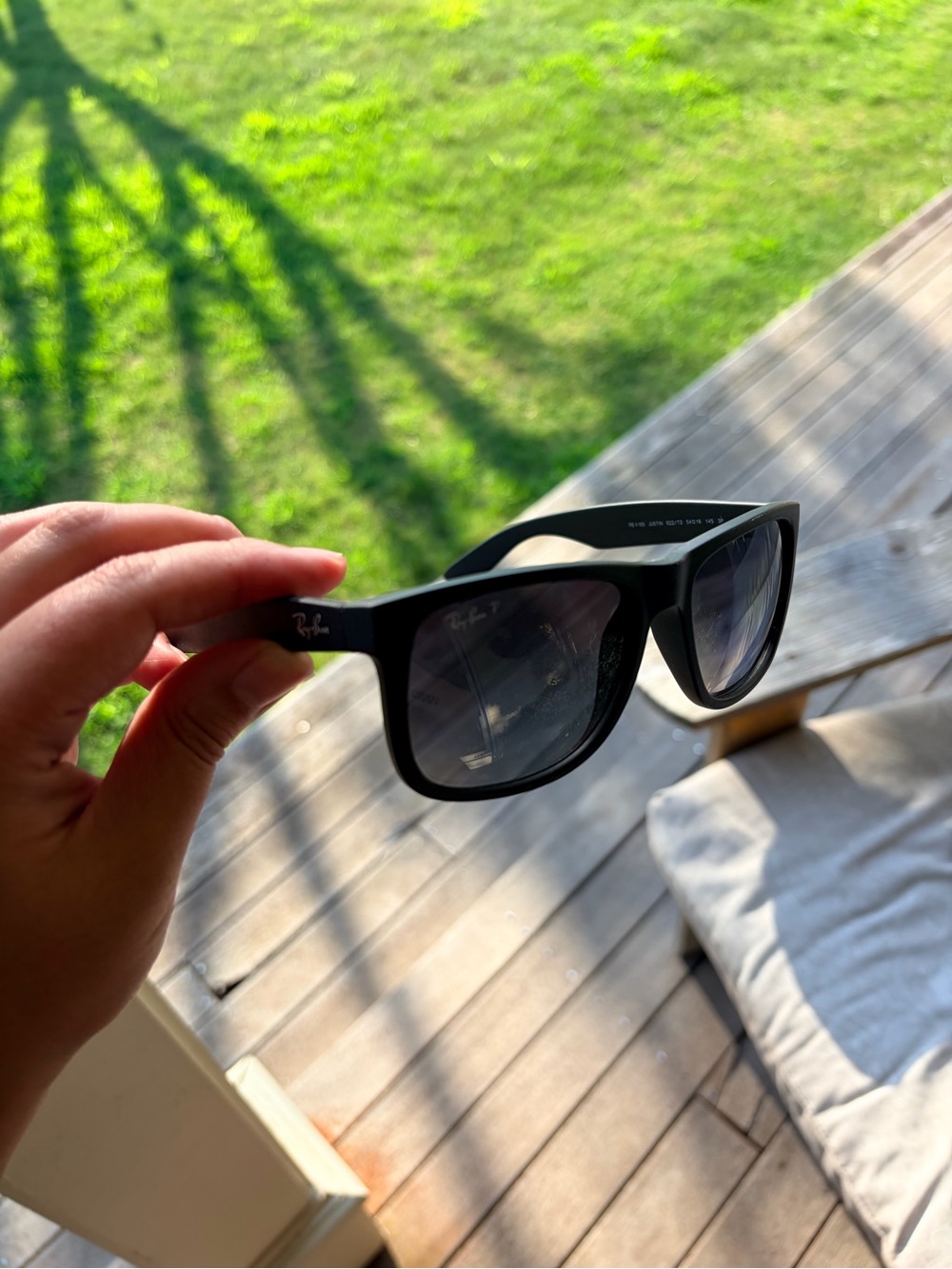 Ray-Ban Black Square Sunglasses with Dark Lenses
